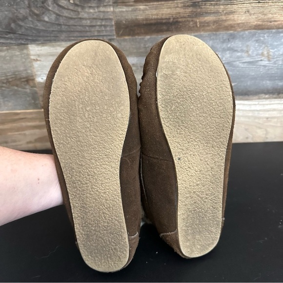 Minnetonka Women's Jacqueline Indoor Outdoor Moccasin Brown w Cheetah Faux Fur 9 - Picture 7 of 8